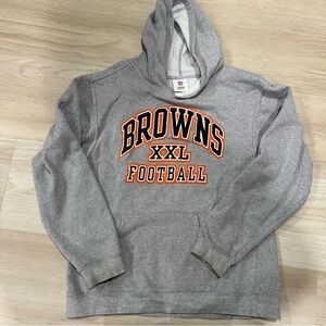 NFL apparel cleveland browns football hooded sweatshirt size XL 16/18